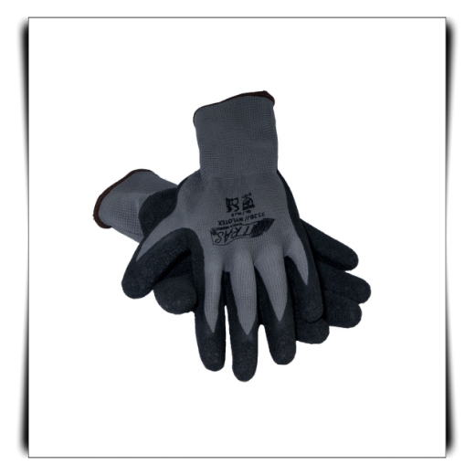 1 Paar Profi Latex Arbeitshandschuhe, schwarz, Größe: L