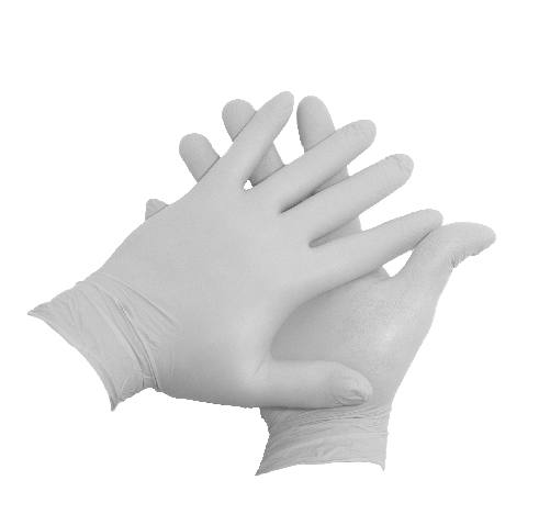 100 Stück Vinyl Einweghandschuhe, weiß, Größe: M