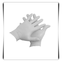 100 Stück Nitril Einweghandschuhe, weiß, Größe: S