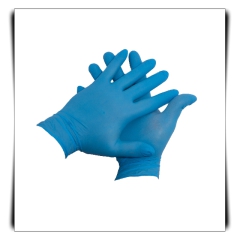 100 Stück Nitril Einweghandschuhe, blau, Größe: M