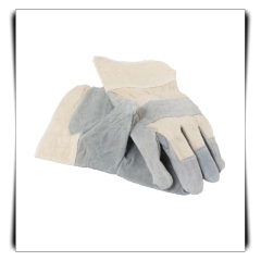 1 Paar Profi Volllederhandschuhe, grau-beige, Unisex